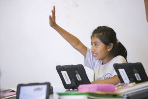 student using computer